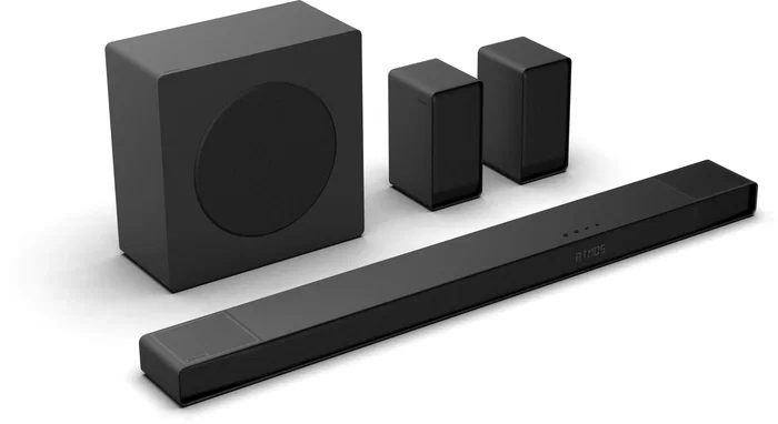 Hisense AX5140Q Barra de Sonido 5.1.4 Canales con Dolby Atmos, DTS:X, 520W, Subwoofer y Altavoces Traseros Inalámbricos, HDMI eARC