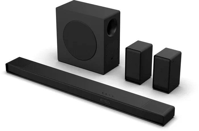 Hisense AX5140Q Barra de Sonido 5.1.4 Canales con Dolby Atmos, DTS:X, 520W, Subwoofer y Altavoces Traseros Inalámbricos, HDMI eARC