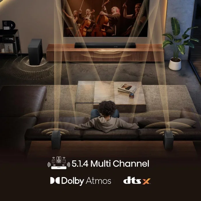 Hisense AX5140Q Barra de Sonido 5.1.4 Canales 600 W Negro