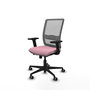 PIQUERAS Y CRESPO Silla de oficina Haches Rosa con Malla Gris