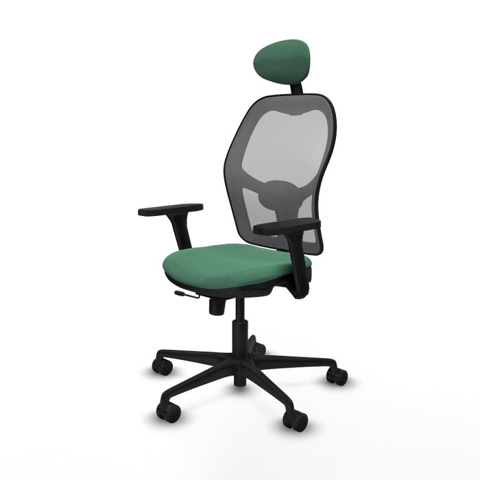 PIQUERAS Y CRESPO Silla de oficina Jorquera con mecanismo Sincro/Traslack, Verde esmeralda y Gris PIQUERAS Y CRESPO Silla de oficina Jorquera con mecanismo Sincro/Traslack, Verde esmeralda y Gris