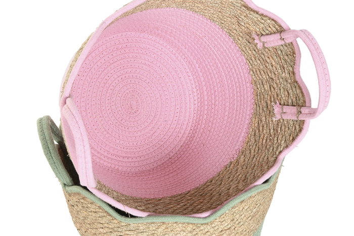DKD Home Decor Cesta Seagrass Algodón 35x35x28 Surtido de 3 unidades DKD Home Decor Cesta Seagrass Algodón 35x35x28 Surtido de 3 unidades