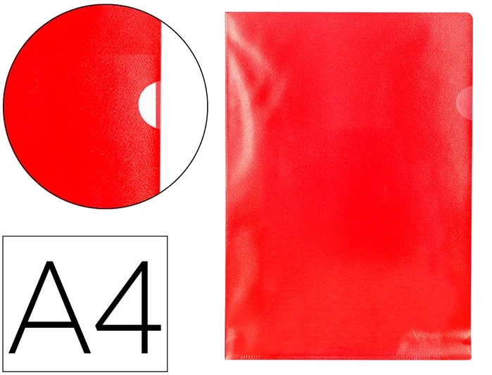 Q-connect Carpeta dossier con uñero plástico roja DIN A4 (Caja de 100 unidades) Q-connect Carpeta dossier con uñero plástico roja DIN A4 (Caja de 100 unidades)