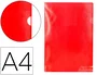 Q-connect Carpeta dossier con uñero plástico roja DIN A4 (Caja de 100 unidades)
