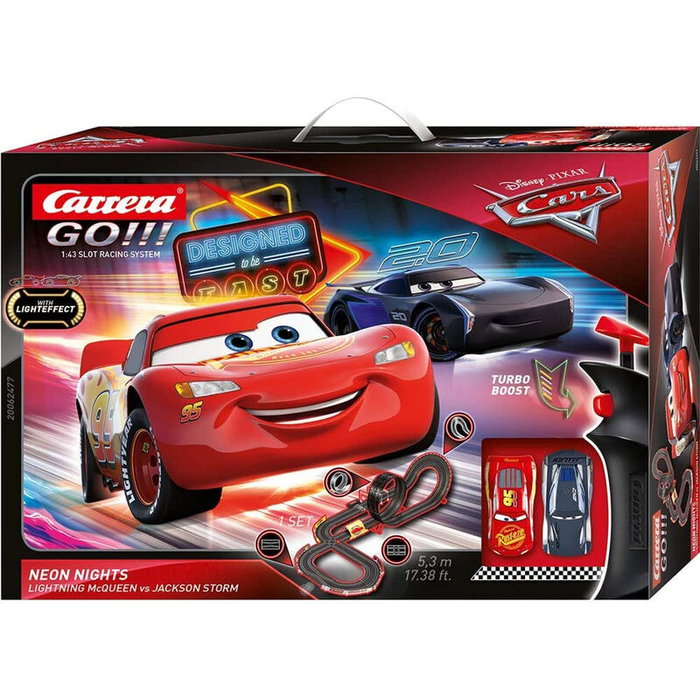 Carrera Disney·Pixar Cars Neon Nights Set de pistas y vehículos