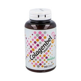 HERDIBEL Colagenbel 90 Comp. Colágeno Marino, Ácido Hialurónico y Vitamina C para Huesos, Cartílagos y Piel