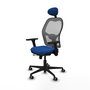 PIQUERAS Y CRESPO Silla de oficina Jorquera con mecanismo Sincro/Traslack, Azul y Gris