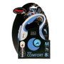 Flexi New Comfort Correa Paseo Perro con Iluminacion LED y Frenos Mejorados, 8 M, Azul, 20 kg, Ref: Flexi Comfort