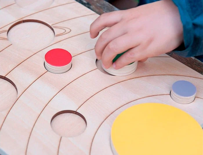 Andreutoys Juego Didactico Sistema Solar Madera