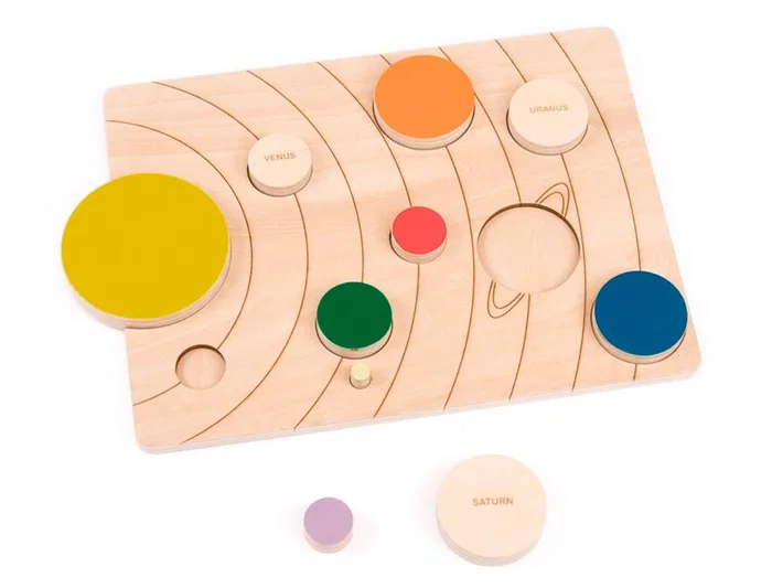 Andreutoys Juego Didactico Sistema Solar Madera
