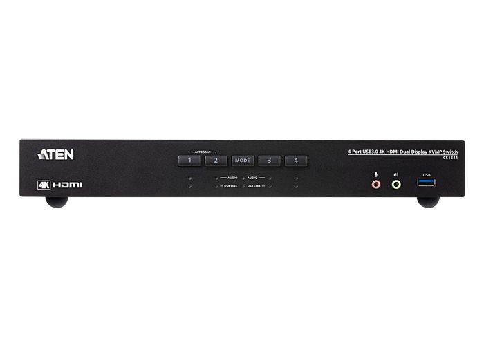 Aten CS1844 KVMP Switch USB 3.0 4K HDMI Dual Display - 4 Puertos