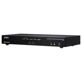 ATEN CS1844 Switch KVM HDMI Dual-View 4 Puertos con Concentrador USB 3.0 y Audio, 4K Ultra HD 4096 x 2160 Pixeles