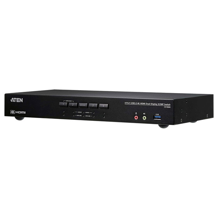 ATEN CS1844 Switch KVM HDMI Dual-View 4 Puertos con Concentrador USB 3.0 y Audio, 4K Ultra HD 4096 x 2160 Pixeles ATEN CS1844 Switch KVM HDMI Dual-View 4 Puertos con Concentrador USB 3.0 y Audio, 4K Ultra HD 4096 x 2160 Pixeles