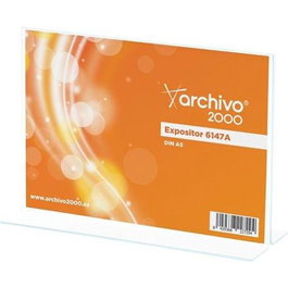 Archivo 2000 Expositor Sobremesa "Premium" DIN A5 Horizontal 75x210x155 mm Espesor 3 mm