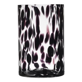 Home Deco Factory Jarrón Moteado Vidrio/Cristal Máquina Diámetro 12 cm Altura 18 cm