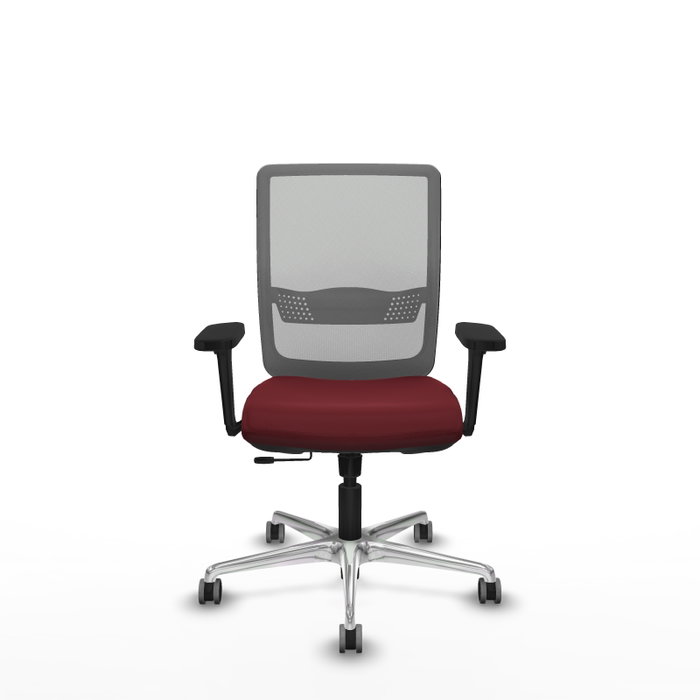 PIQUERAS Y CRESPO Silla de oficina Haches con mecanismo Sincro/Traslack, Granate y Gris PIQUERAS Y CRESPO Silla de oficina Haches con mecanismo Sincro/Traslack, Granate y Gris