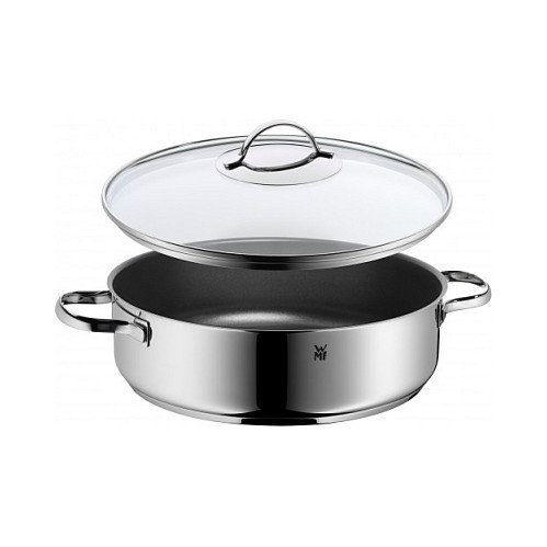WMF 0761406380 Sartén para saltear de 28 cm con tapa de vidrio