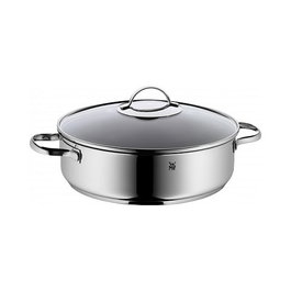 WMF Sartén para saltear de 28 cm con revestimiento y tapa de vidrio