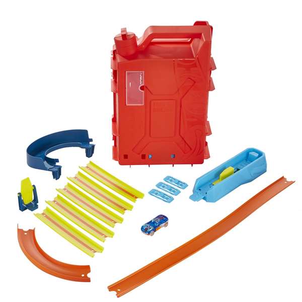 Mattel Pista Hot Wheels Track Builder Caja Lata De Gasolina