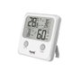SAMI Reloj meteorológico con termómetro e higrómetro, dígitos XL, negro