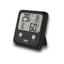 SAMI Reloj meteorológico con termómetro e higrómetro, dígitos XL, negro
