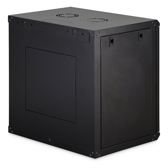 Digitus Dynamic-N Serie 12U Caja Mural de Rack - Armario de pared 600 x 450 mm (ancho x fondo), sin montar, Negro, Acero/Vidrio