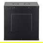 Digitus Dynamic-N Serie 12U Caja Mural de Rack - Armario de pared 600 x 450 mm (ancho x fondo), sin montar, Negro, Acero/Vidrio