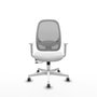 PIQUERAS Y CRESPO Silla de oficina Cilanco con mecanismo Sincro/Traslack, Blanco y Gris
