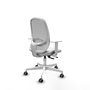 PIQUERAS Y CRESPO Silla de oficina Cilanco con mecanismo Sincro/Traslack, Blanco y Gris
