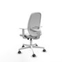 PIQUERAS Y CRESPO Silla de oficina Cilanco con mecanismo Sincro/Traslack, Blanco y Gris