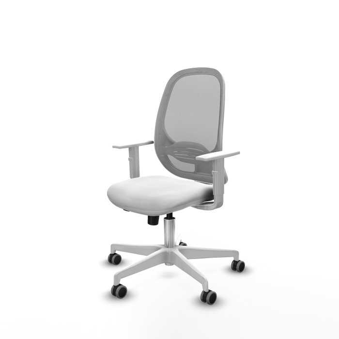 PIQUERAS Y CRESPO Silla de oficina Cilanco con mecanismo Sincro/Traslack, Blanco y Gris PIQUERAS Y CRESPO Silla de oficina Cilanco con mecanismo Sincro/Traslack, Blanco y Gris