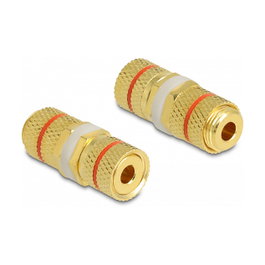 DeLOCK Adaptador de audio de poste de unión a poste de unión, 64143, Anillo rojo