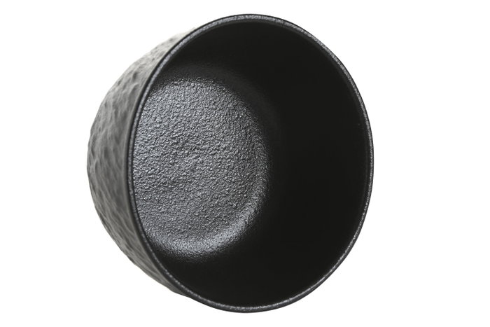 DKD Home Decor Bol de Porcelana HORECA BLACK con Relieve Negro, Pack de 6