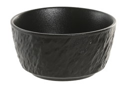 DKD Home Decor Bol de Porcelana HORECA BLACK con Relieve Negro, Pack de 6