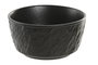 DKD Home Decor Bol de Porcelana HORECA BLACK con Relieve Negro, Pack de 6