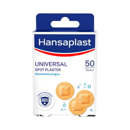 Hansaplast Apósitos Redondos 50 unidades - Protección resistente al agua y transpirable para cortes y raspaduras - Sin látex