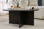 Hanah Home Soleil - Mesa de Café de Madera Negra, Tablero de Melamina, 90x90x40 cm