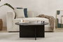 Hanah Home Soleil - Mesa de Café de Madera Negra, Tablero de Melamina, 90x90x40 cm