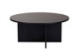 Hanah Home Soleil - Mesa de Café de Madera Negra, Tablero de Melamina, 90x90x40 cm