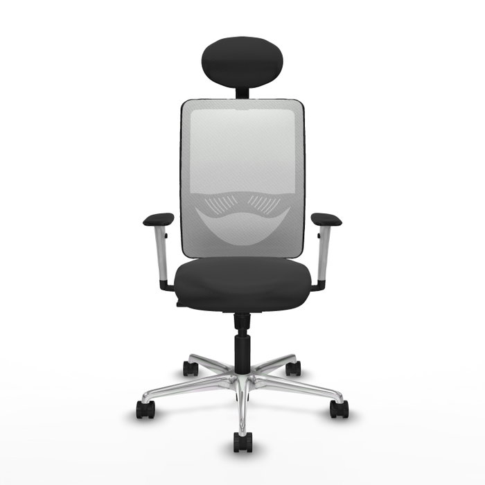 PIQUERAS Y CRESPO Silla de oficina Zulema con mecanismo Sincro, Gris oscuro y Blanco PIQUERAS Y CRESPO Silla de oficina Zulema con mecanismo Sincro, Gris oscuro y Blanco