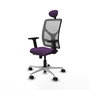 PIQUERAS Y CRESPO Silla de oficina Motilla con mecanismo Sincro/Traslack, Morado y Gris
