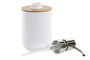 DKD Home Decor Dosificador de PP y Bambú Blanco 7x9x15,5 cm