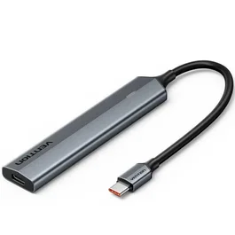 Hub usb tipo-c 3.2 vention ckyhb 4xusb tipo-c 1xusb tipo-c pd