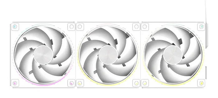 Zalman ZM-DF120 WHITE - Ventilador para PC de 120 mm ARGB Blanco, 2300 RPM, 34.5 dB, Rodamiento de Bolas, 4 Pines