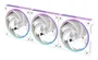 Zalman ZM-DF120 WHITE - Ventilador para PC de 120 mm ARGB Blanco, 2300 RPM, 34.5 dB, Rodamiento de Bolas, 4 Pines