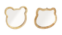 DKD Home Decor Espejo de Ratán y Cristal Gato u Oso Surtido (Pack de 2)