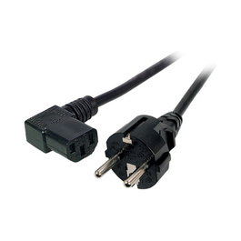 EFB Elektronik Cable de alimentación Schuko 180° a C13 90° de 5 m, negro