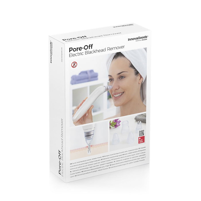 Pack Limpiador Facial Eléctrico de Puntos Negros y Gel Limpiador Facial Rice Joypure 200 ml InnovaGoods