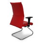 PIQUERAS Y CRESPO Silla Albacete Confidente Rojo Similpiel con Brazos 1D