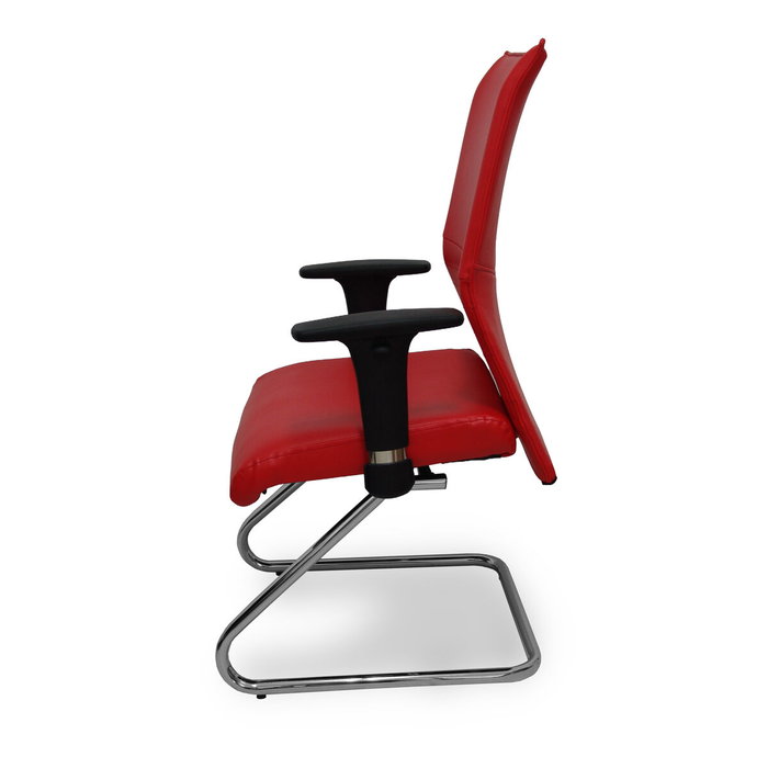 PIQUERAS Y CRESPO Silla Albacete Confidente Rojo Similpiel con Brazos 1D PIQUERAS Y CRESPO Silla Albacete Confidente Rojo Similpiel con Brazos 1D